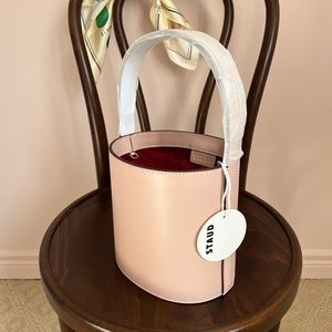 Staud Bisset Leather Bucket Bag | Light Pink | NWT